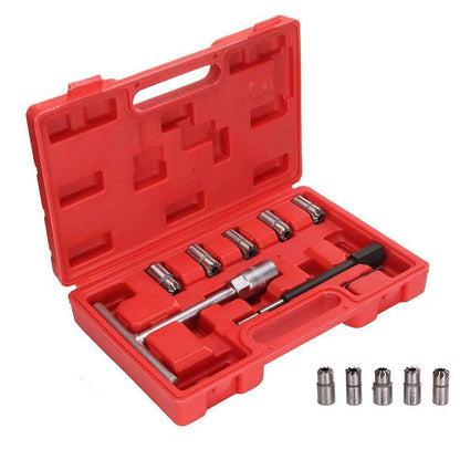 7PC Professional Injector Seat Cutter Cleaner Tool Set Carbon Remover