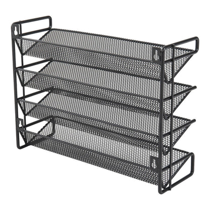 4 Tiers Metal Spice Rack Kitchen Countertop Cupboard Spice Herb Jar Storage Shelf