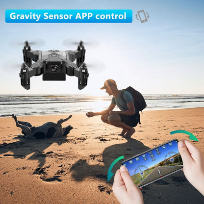 DE 4DRC V2 Mini Drone Selfie WIFI FPV With HD Camera Foldable Arm RC Quadcopter Toy