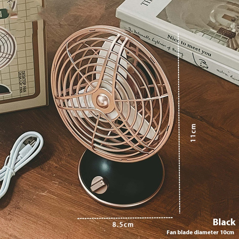 Creative Retro Little Fan Usb Charging Large Wind Fan