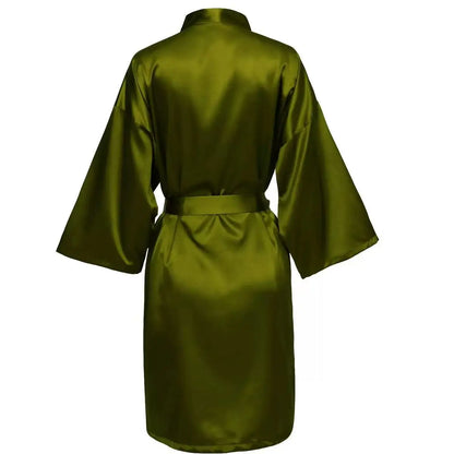 Custom Satin Wedding Bridesmaid Kimono Dressing Gown Bridesmaid Robes Soft Satin & Personalized Wedding/Bachelorette Party Robes