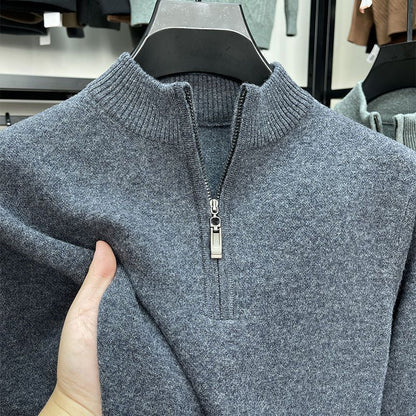 Casual Half Zipper Thermal Knitwear Coat