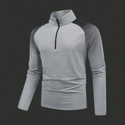 Quick-drying Half Zipper Slim Fit Training Men's Sports Long-sleeved Sweater