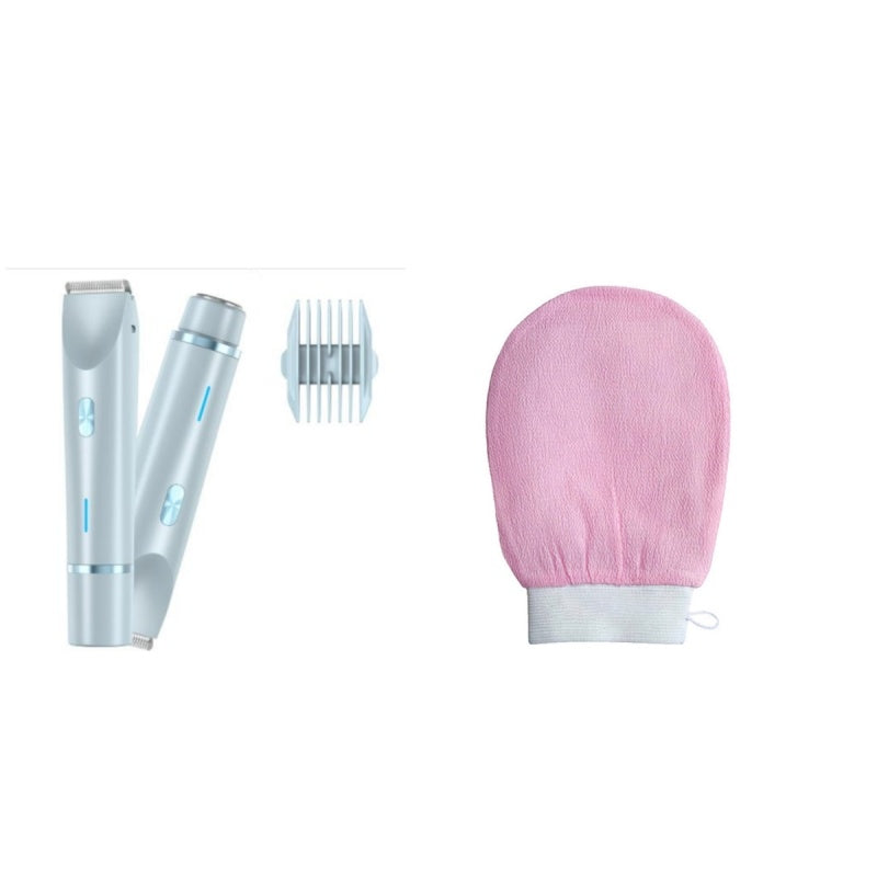 2 In 1 Hair Remover Women's Double Head Shaver Private Pubic Hair Trimmer Electric Razor Wet Dry Electric Body Hair