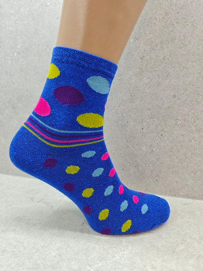 6  12  24 Pairs Womens Socks Mixed Striped  Polka Dot Designs