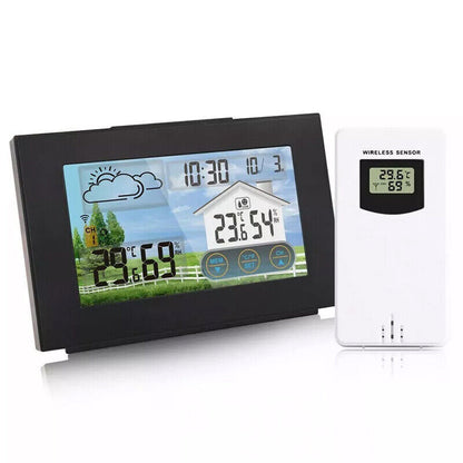 Wireless Weather Station Clock Digital Thermometer Temperature Indoor&Outdoor.