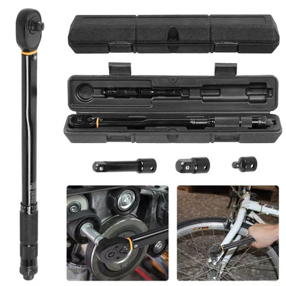 Square Drive Torque Wrench Ratchet 13.6-108.5Nm 10-80Ft-Lb 3 In 1