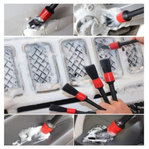 26Pcs Car Detailing Brush Set Soft Brushes Interior Wheel Valet Pro Cleaning Kit