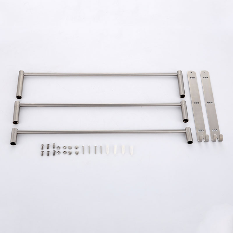 304 Stainless Steel Towel Free Perforated Single And Double Pole Bath Towel Rack
