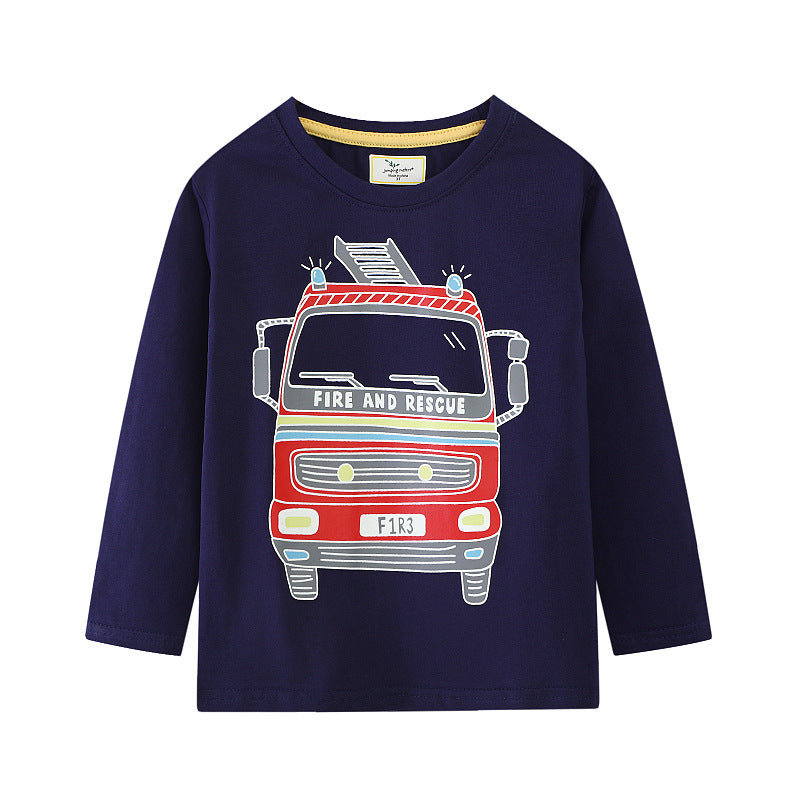Spring And Autumn Children's Long-sleeve Glow-in-the-dark T-shirt