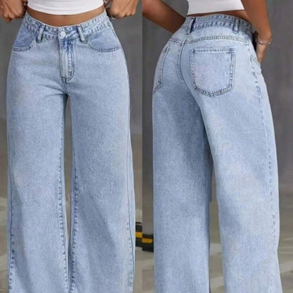 Sweet And Spicy Style High Waist Straight Jeans