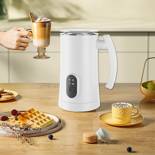 Electric Milk Frother & Warmer – Hot & Cold Stainless Steel Milk Whisk