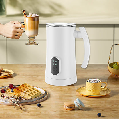 Electric Milk Frother & Warmer – Hot & Cold Stainless Steel Milk Whisk