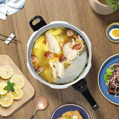 7L Aluminium Pressure Cooker Quick With Lid Latch Indicator Explosion-Proof