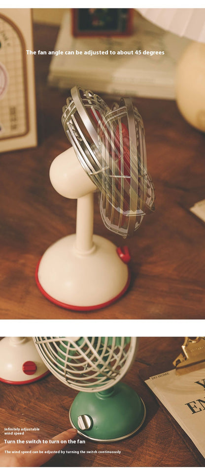 Creative Retro Little Fan Usb Charging Large Wind Fan