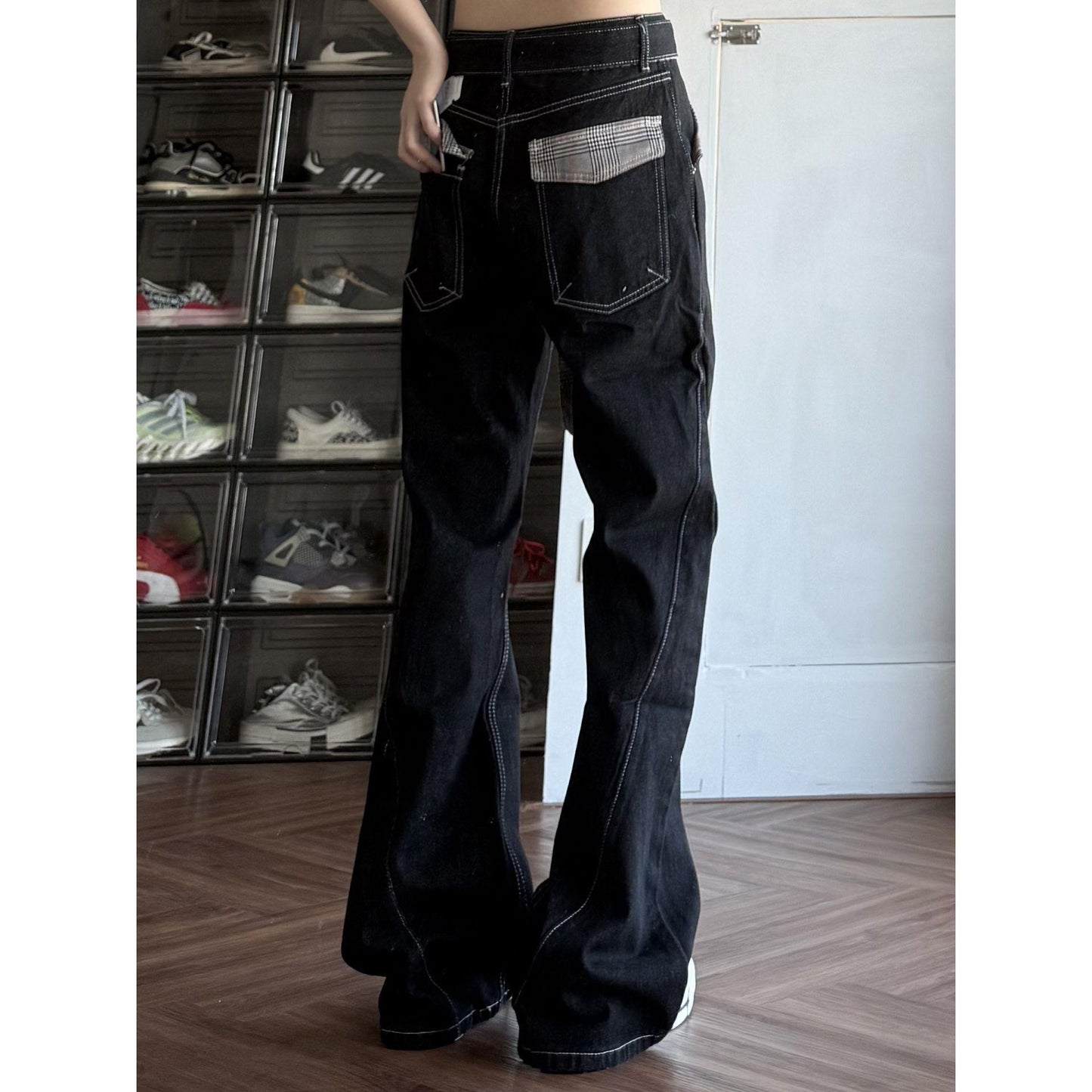 Mens American-style High-street Jeans Loose-fit Slimming Straight-leg Design