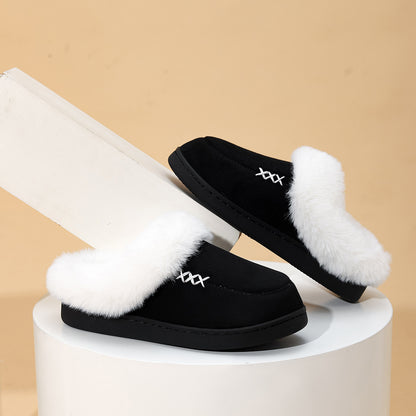 Fluffy Home Warm Non Slip Cotton Slippers