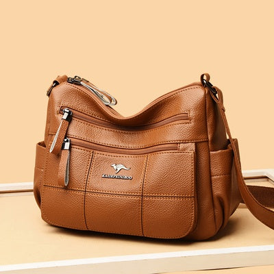 Real Leather Women's New Large Capacity Crossbody Bag