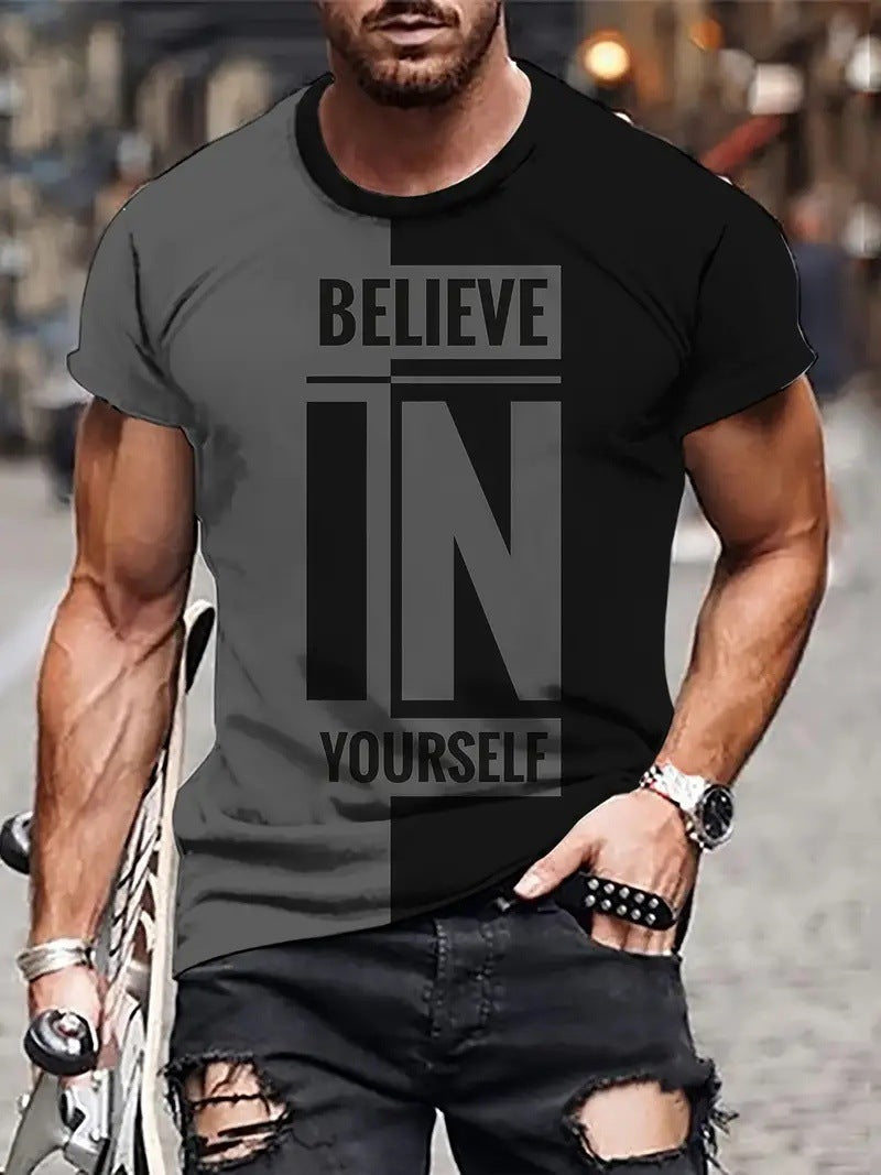 Men's Summer Loose Breathable Round Neck T-shirt