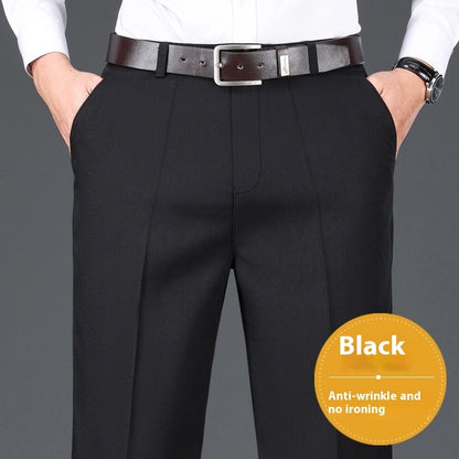 Men's Casual Pants Loose Straight Business Trousers