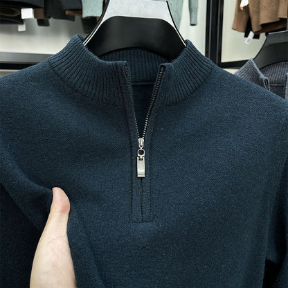 Casual Half Zipper Thermal Knitwear Coat