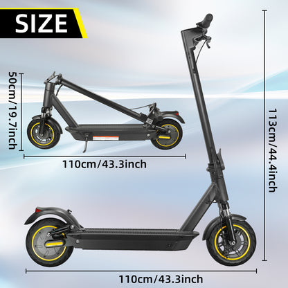 W4MAX 10 Inch Electric Scooter With App Function, With Mobile Phone Holder And Anti-Theft Protection, Foldable E Scooter, Maximum Load 130 Kg
