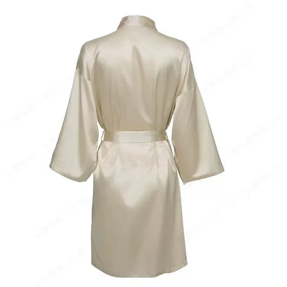 Custom Satin Wedding Bridesmaid Kimono Dressing Gown Bridesmaid Robes Soft Satin & Personalized Wedding/Bachelorette Party Robes