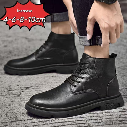 Martin Boots Men's Autumn Elevator Shoes 10cm Breathable
