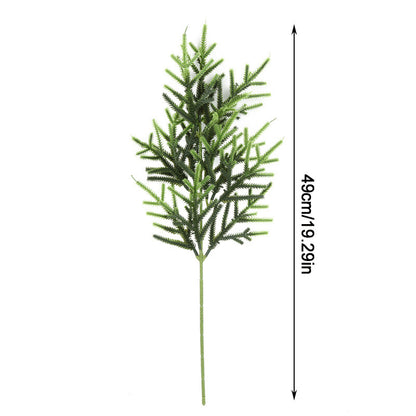 12pc Artificial Norfolk Pine Branches  Pine Needle Branch For Christmas Decor