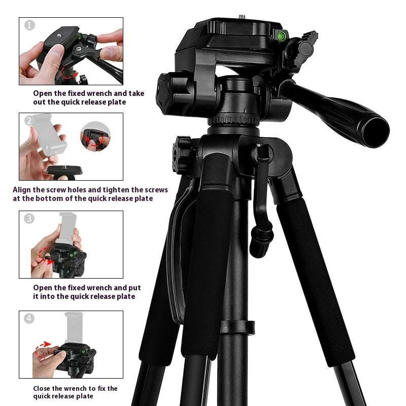 Night Fish Luring Lamp Bracket Camera Tripod Telescope Stand For Live Streaming