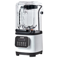 Professional Blender With Shield, Commercial Countertop Blenders, 68 Oz Jar Blender Combo, Stainless Steel 9 Speed & 5 Functions Blender, For Shakes, Smoothies, Peree, And Crush Ice, White