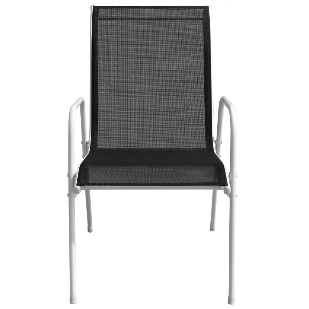 3-piece bistro set, steel, black