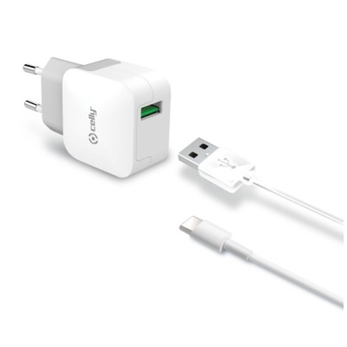 Portable charger Celly TCUSBTYPEC White-0