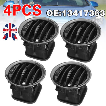 4PCS Interior Air Vent Grille Nozzle 13417363 For Vauxhall Adam Corsa D