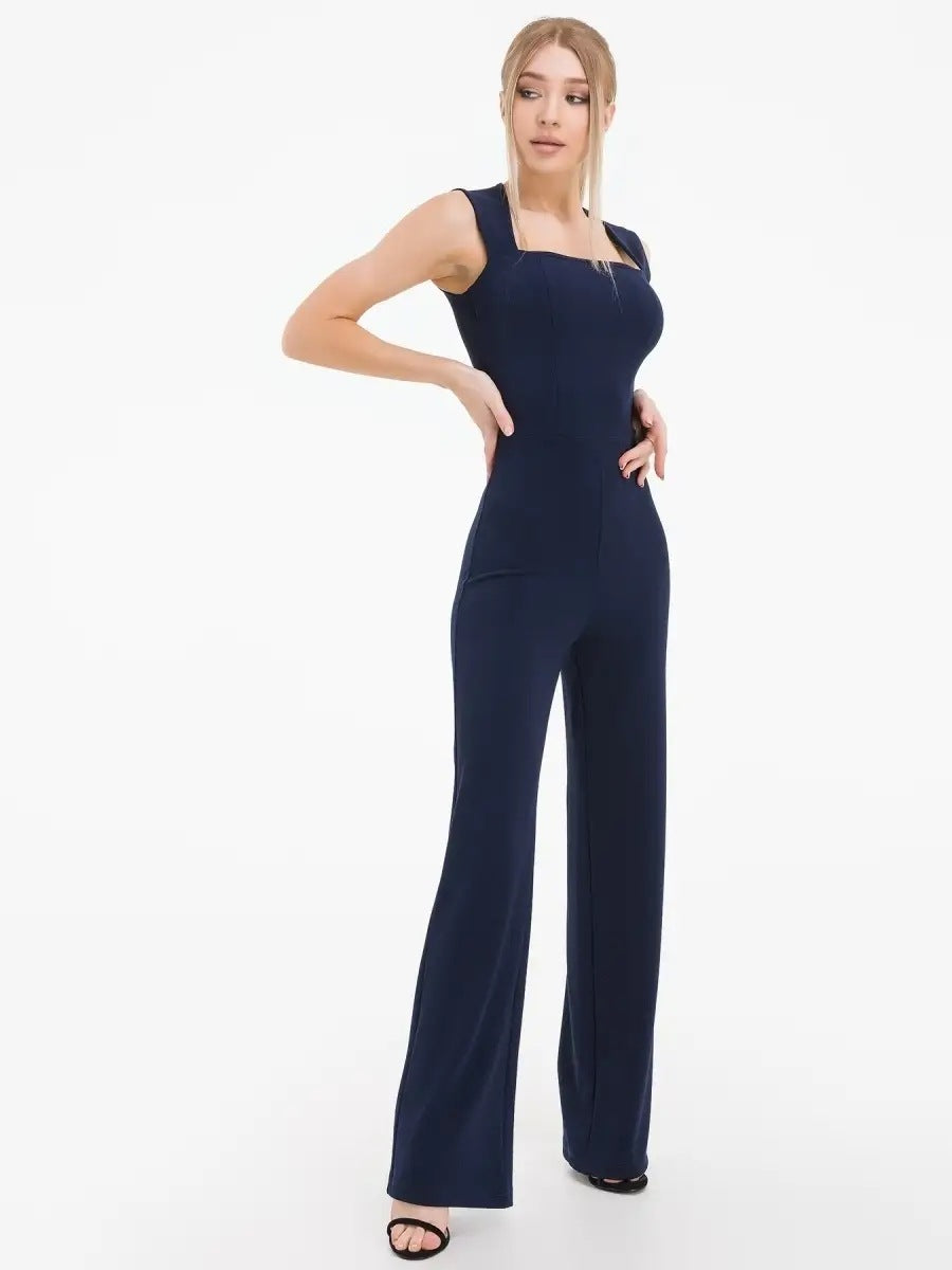 High Waist Wide Leg One-piece Trousers