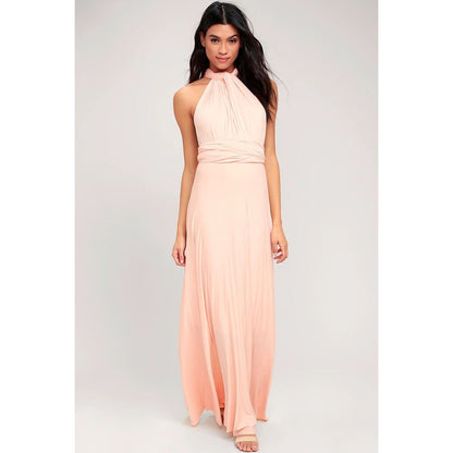 Women's Sexy Long Party Dress Club Floor-Length Summer Backless Bandage Maxi Dress Multiway Bridesmaids Boho Women Dress Vestidos