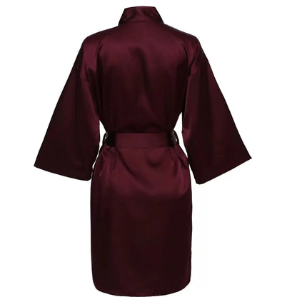 Custom Satin Wedding Bridesmaid Kimono Dressing Gown Bridesmaid Robes Soft Satin & Personalized Wedding/Bachelorette Party Robes