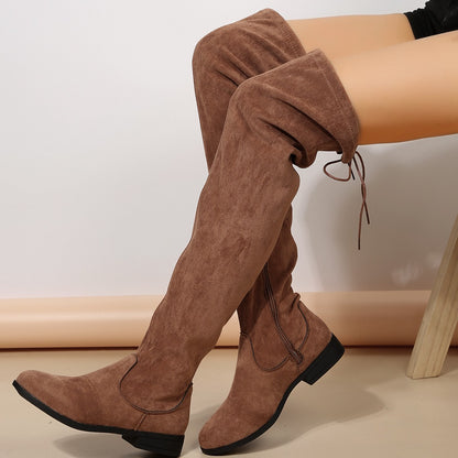 Plus Size Boots Women Over The Knee High Top Martin Boots