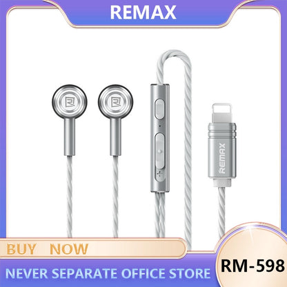 Monster Remax Metal In-Ears Earphone Tws Earbuds Wired Type-C Lightning Round Hole E-Sports Headphones For A Pple H Uawei Xiaomi