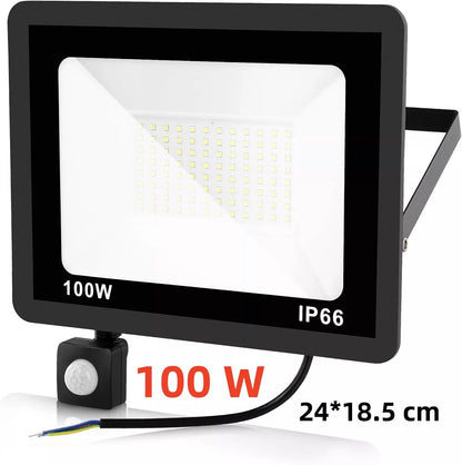 Outdoor Garden Floodlight With Sensor LED PIR Motion Security Lights Waterproof