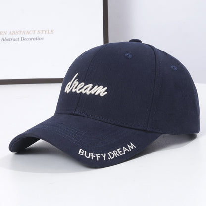 Korean Version Fashion Letter Embroidery Sun-proof Peaked Cap