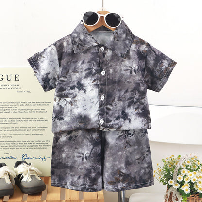 Childrens Set New Style Short-sleeve Shirt And Shorts