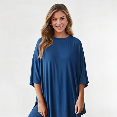 Summer Shorts Suit Fashion Loose Short-sleeved T-shirt And Slim Tight Pants Women's Clothing