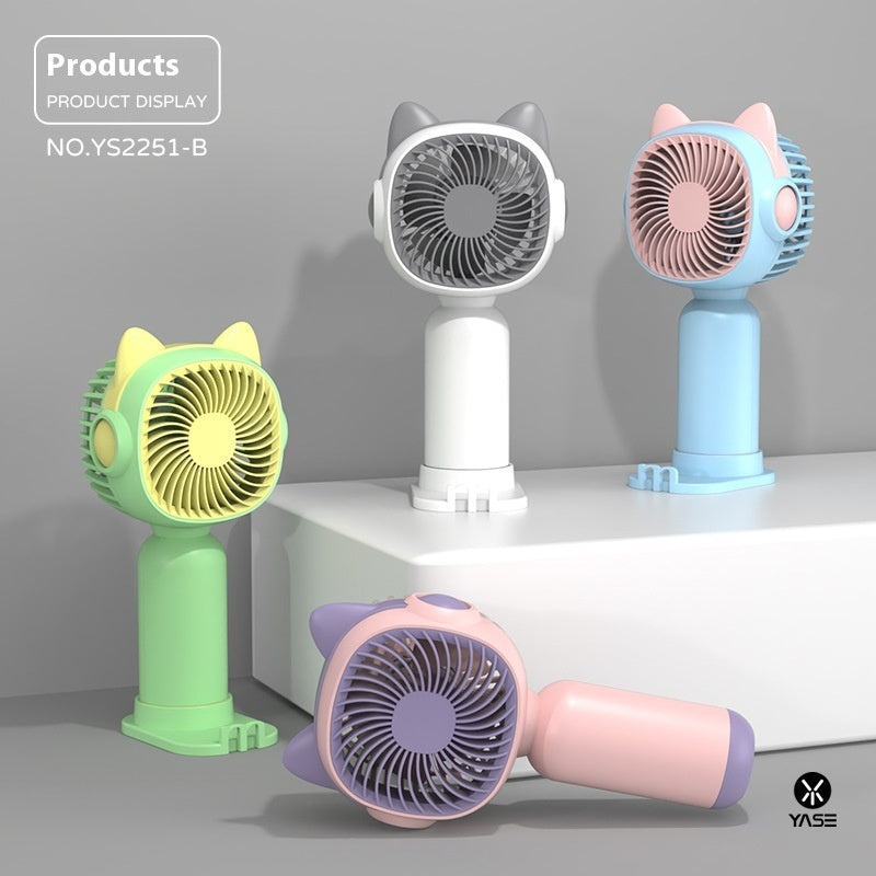 Portable Handheld USB Mini Cartoon Rechargeable Small Fan