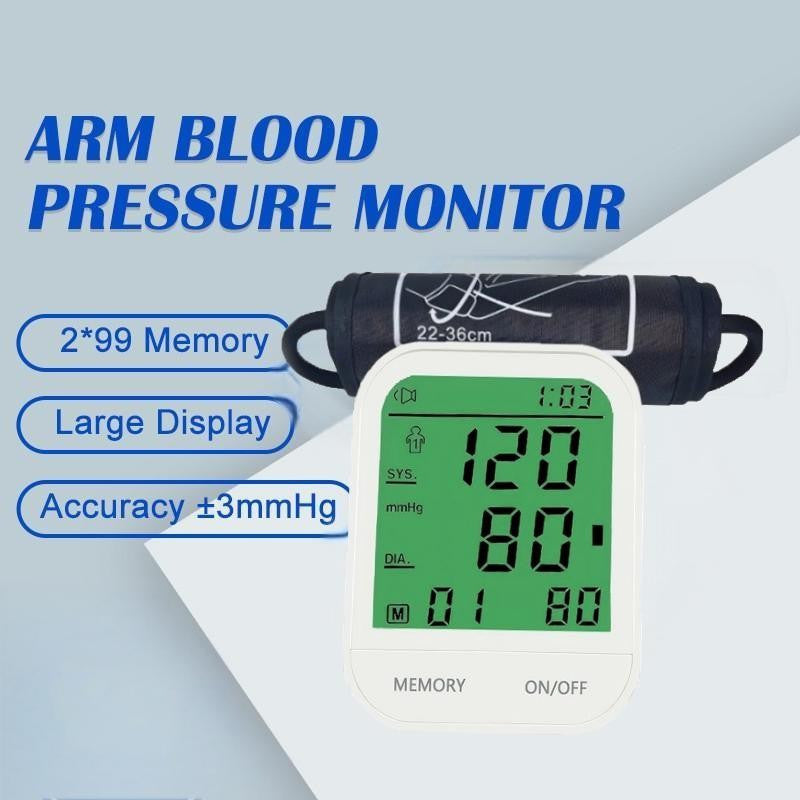Comprehensive Home Blood Pressure Monitor With Dual-User Mode And Backlit Display