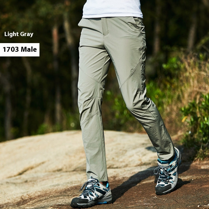 Mesh Ice Silk Leisure Men's Plus Size Loose Elastic Outdoor Workout Pants