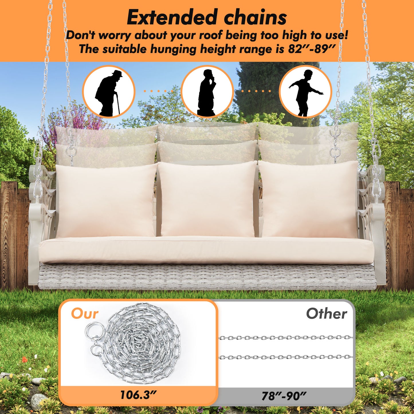 Porch Swing Basket