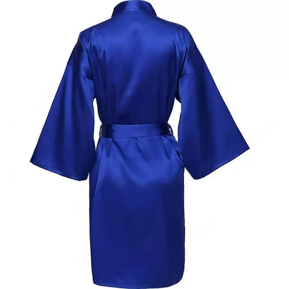 Custom Satin Wedding Bridesmaid Kimono Dressing Gown Bridesmaid Robes Soft Satin & Personalized Wedding/Bachelorette Party Robes