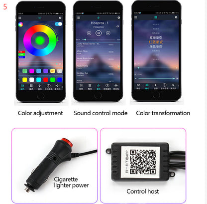 Car Fiber Optic Ambient Light Modified Car Interior Cool Light APP Rhythm Light