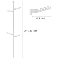 Extra Long Clothes Hanger With The Top Relying On The Ceiling And Nuclear Floor